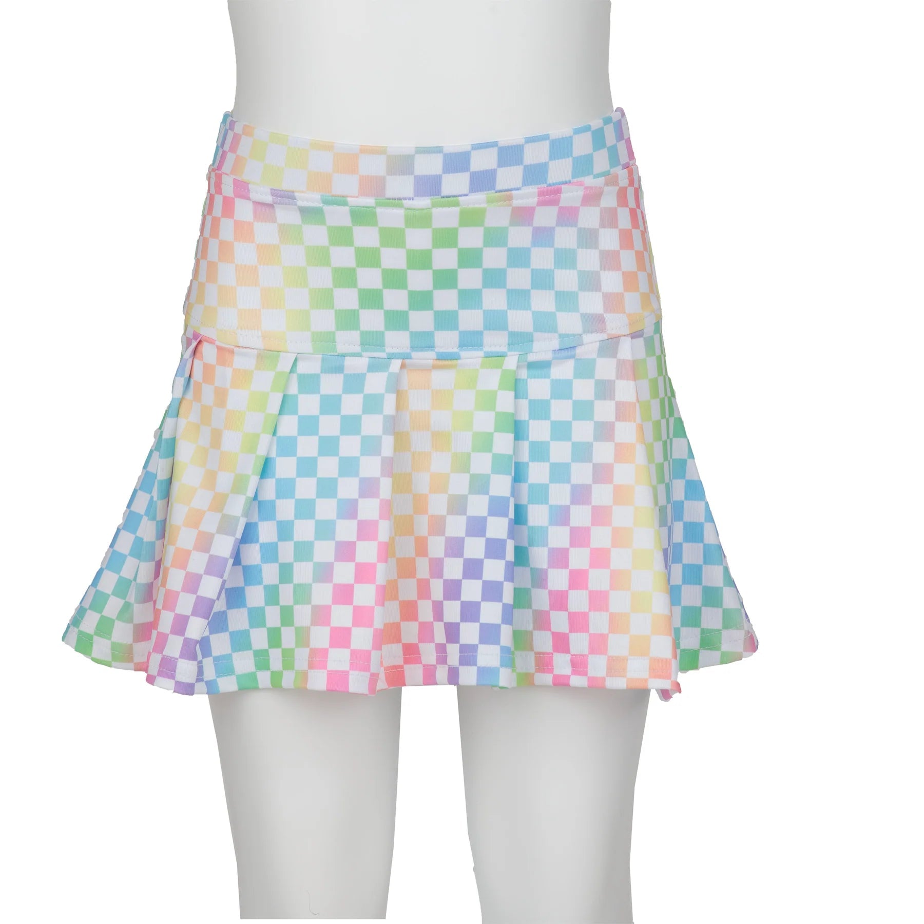 Azarhia Tennis Skort in Check Pastel