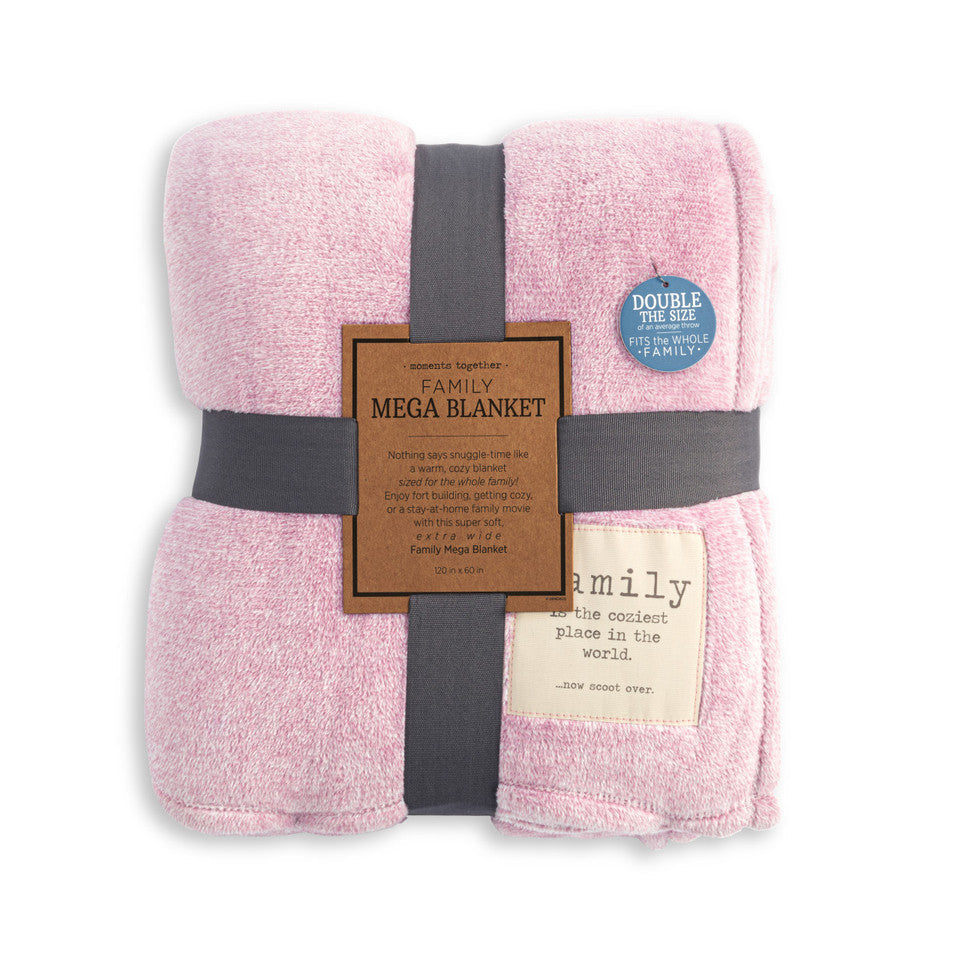 Demdaco Together Time Family Mega Blanket Pink