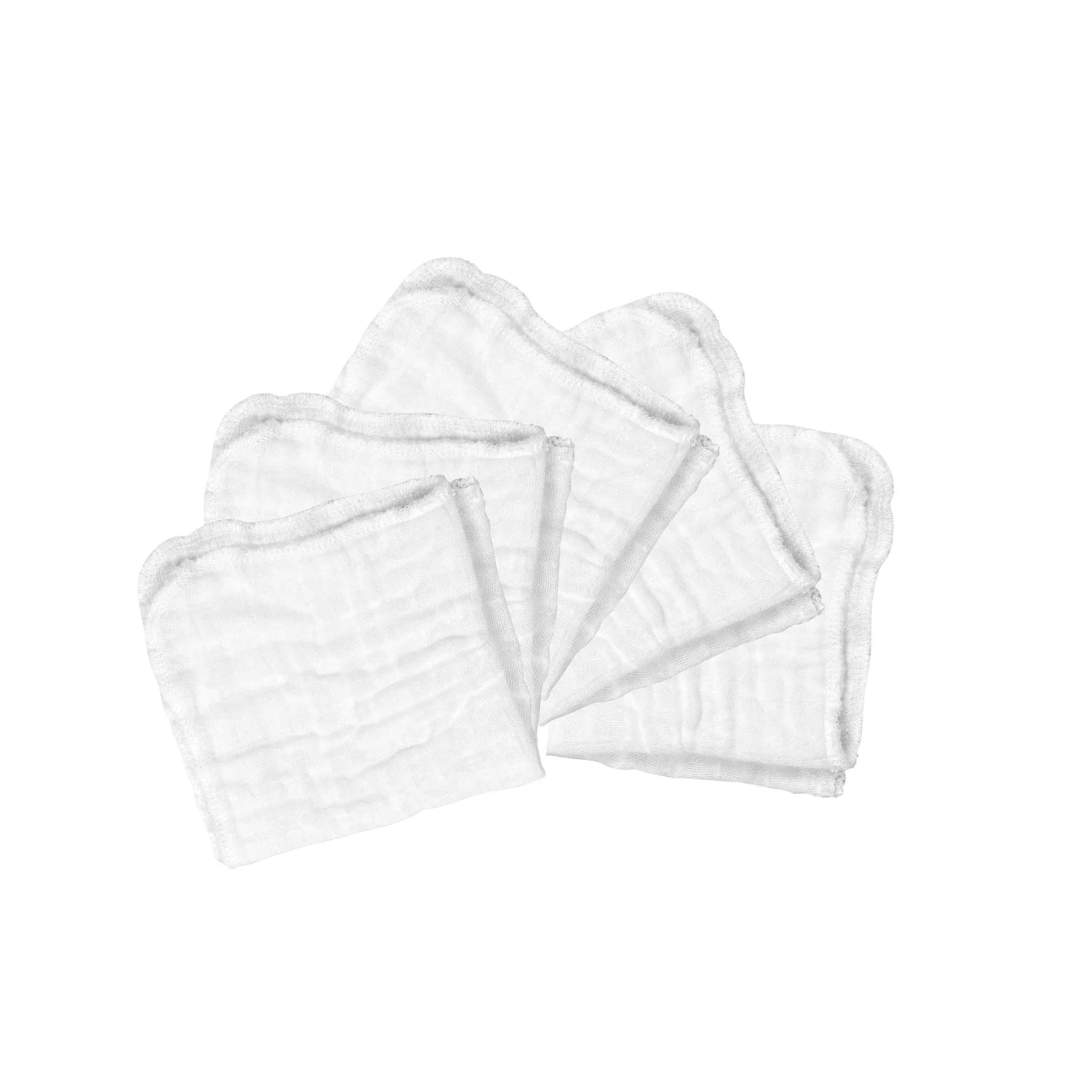 Organic Muslin Burp Cloths 3 pk - White