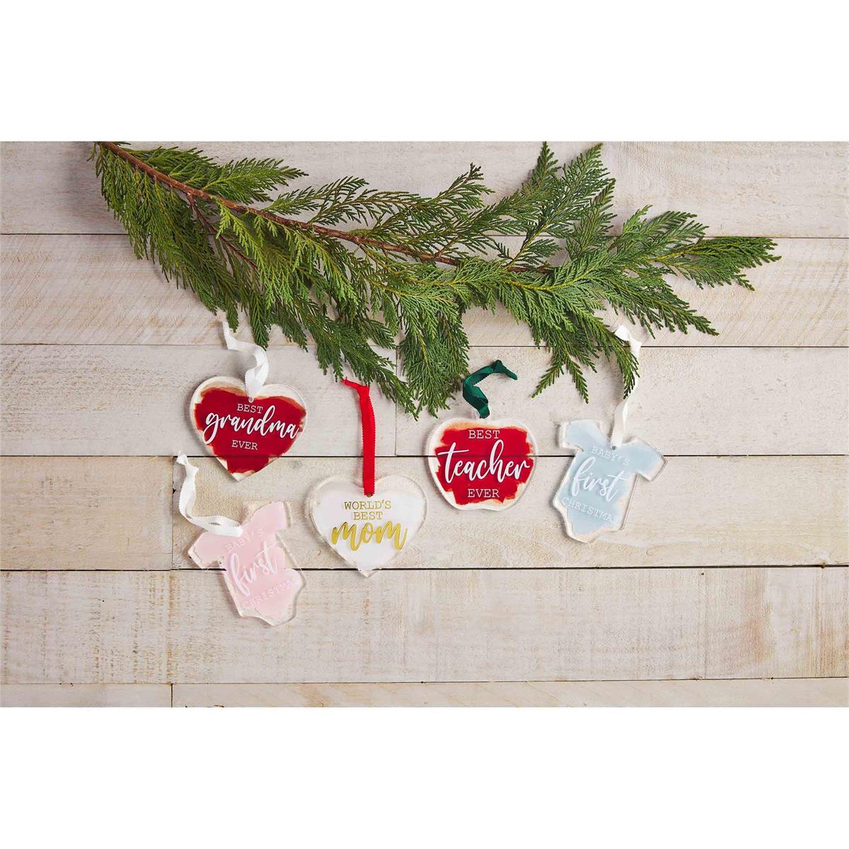 Mud Pie White Tree Ornament | Velvet