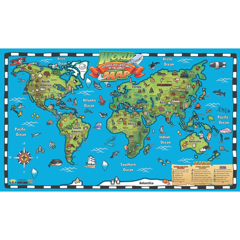  Waypoint Geographic Kids' World Wall Map, Laminated