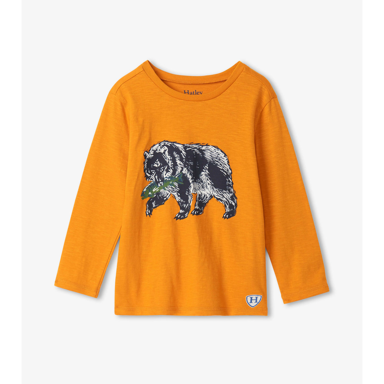 Hatley Grizzly Bear Long Sleeve Tee - Golden Oak