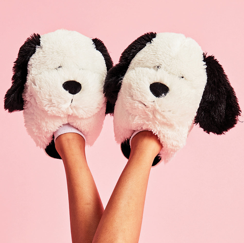 Pink dog online slippers