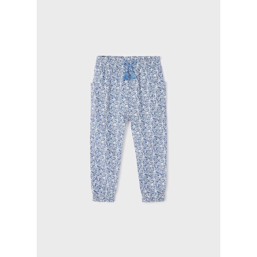 Printed Cotton Relaxed Fit Girls Track Pants