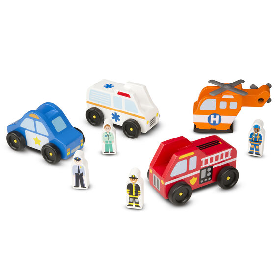 Emergency vehicles best sale toy set