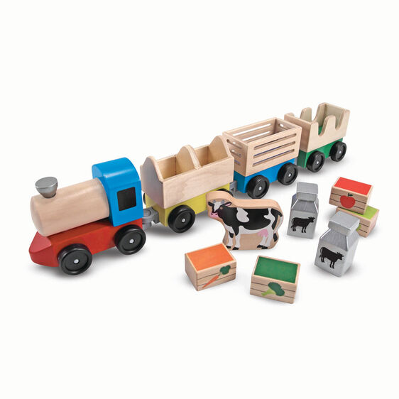 Wooden train set hot sale melissa and doug