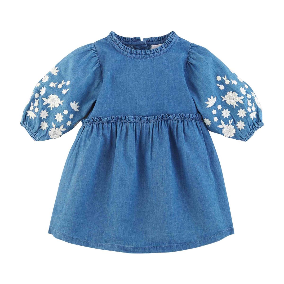 Embroidered hotsell denim dress