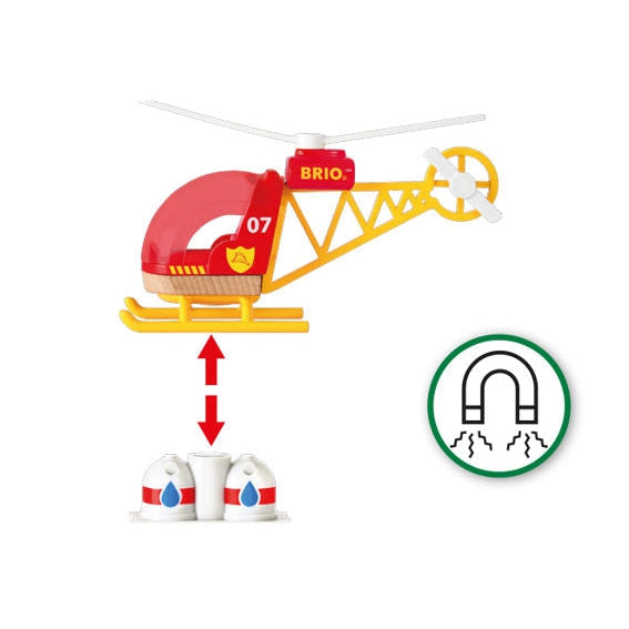 BRIO World Firefighter Helicopter-BRIO-Little Giant Kidz