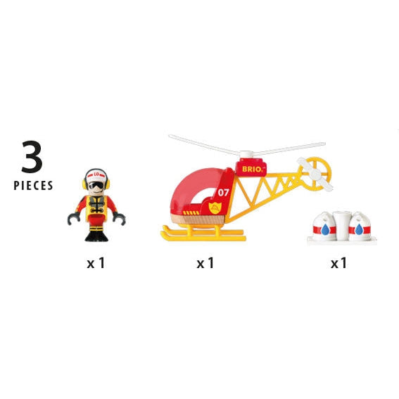 BRIO World Firefighter Helicopter-BRIO-Little Giant Kidz