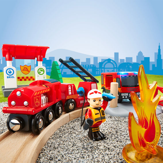 BRIO World Firefighter Rescue Set-BRIO-Little Giant Kidz