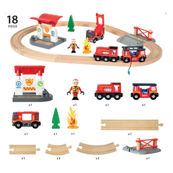 BRIO World Firefighter Rescue Set-BRIO-Little Giant Kidz