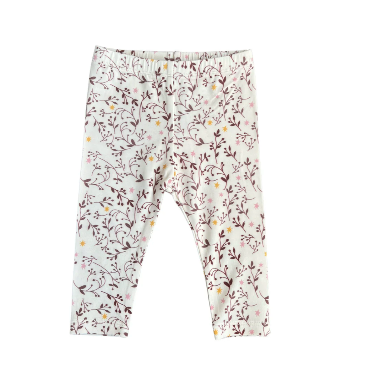 Baby Sprouts Blush Basic Leggings - Floral Vines-Baby Sprouts-Little Giant Kidz