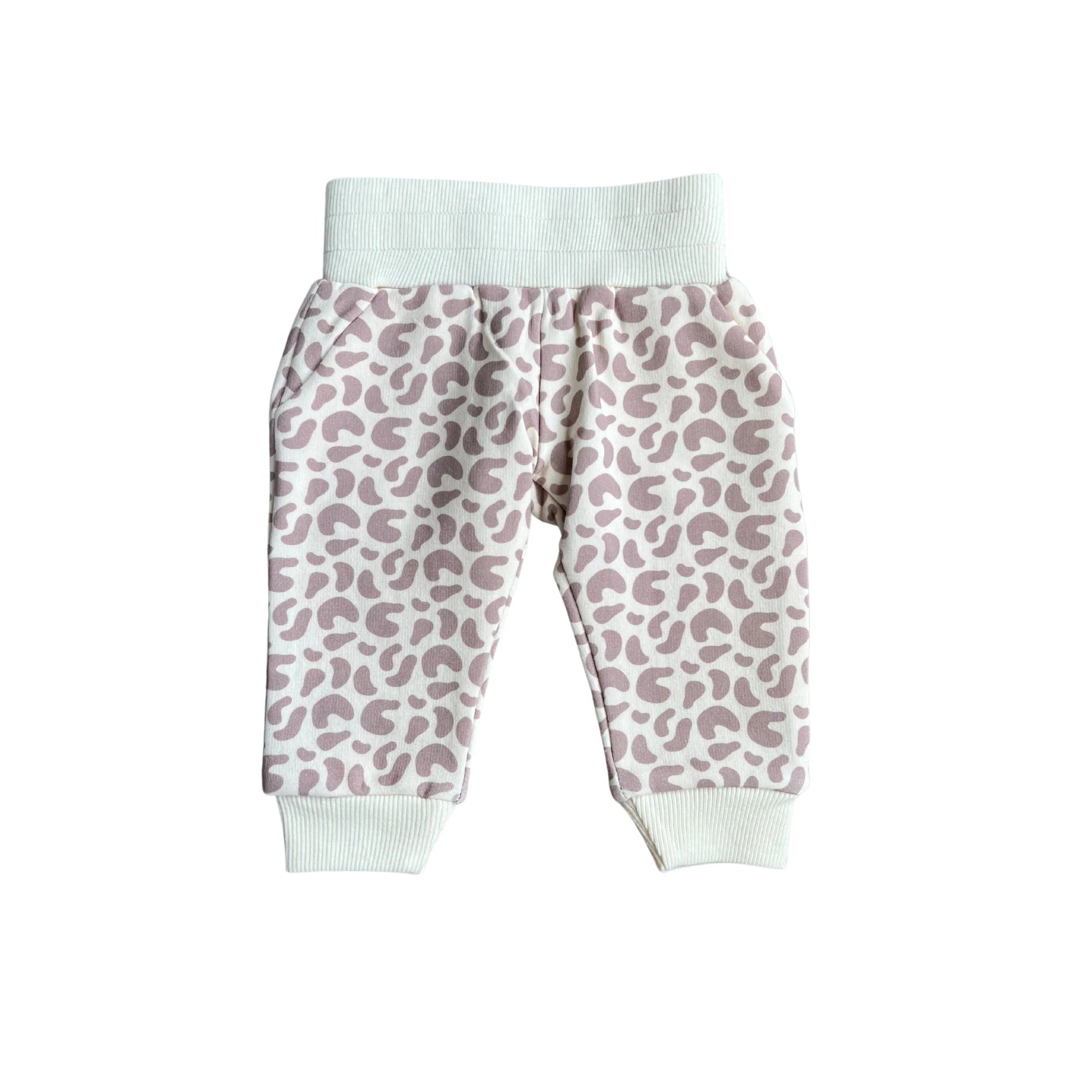 Baby Sprouts Lilac Leopard Fleece Sweatpants-Baby Sprouts-Little Giant Kidz