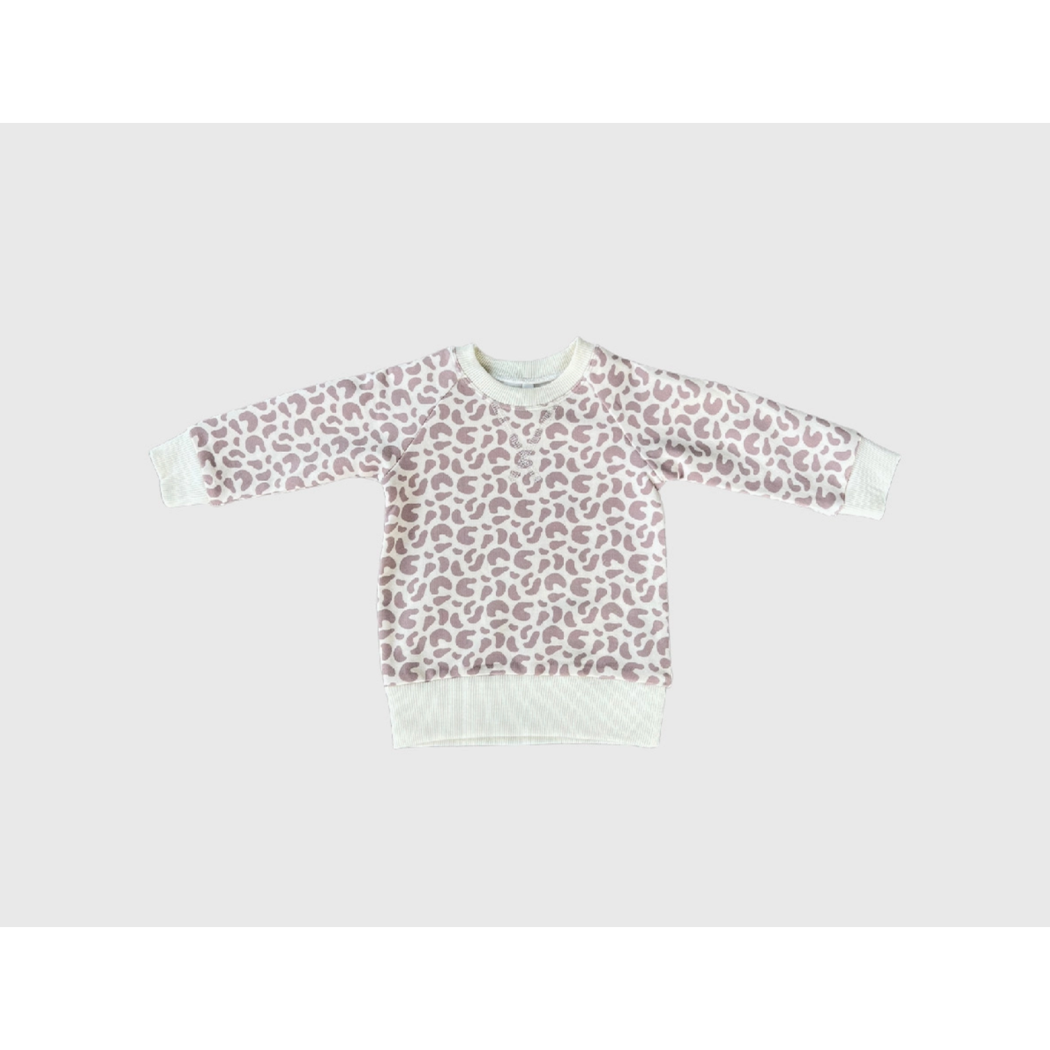 Baby Sprouts Lilac Leopard Fleece Sweatshirt-Baby Sprouts-Little Giant Kidz