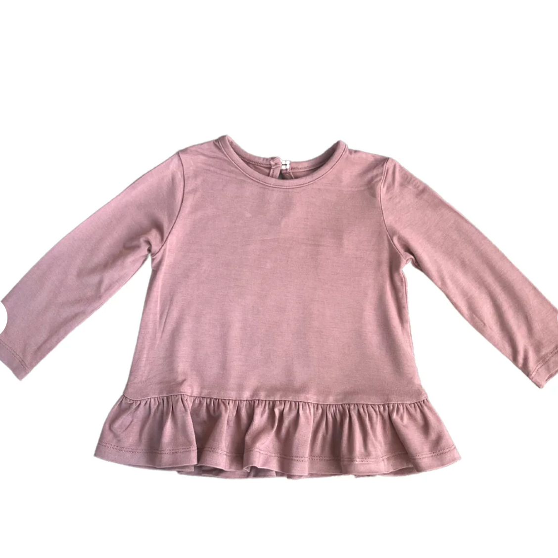 Baby Sprouts Long Sleeve Peplum Top - Burlwood-Baby Sprouts-Little Giant Kidz