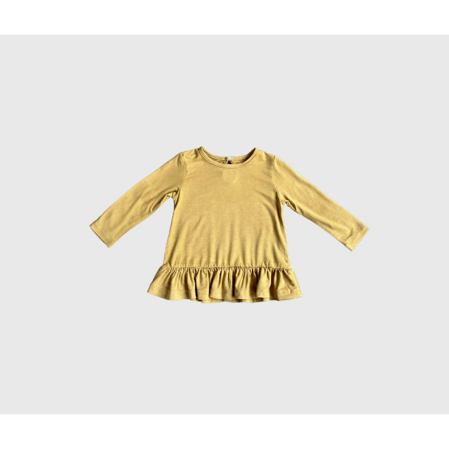 Baby Sprouts Mustard Long Sleeve Peplum Top-Baby Sprouts-Little Giant Kidz