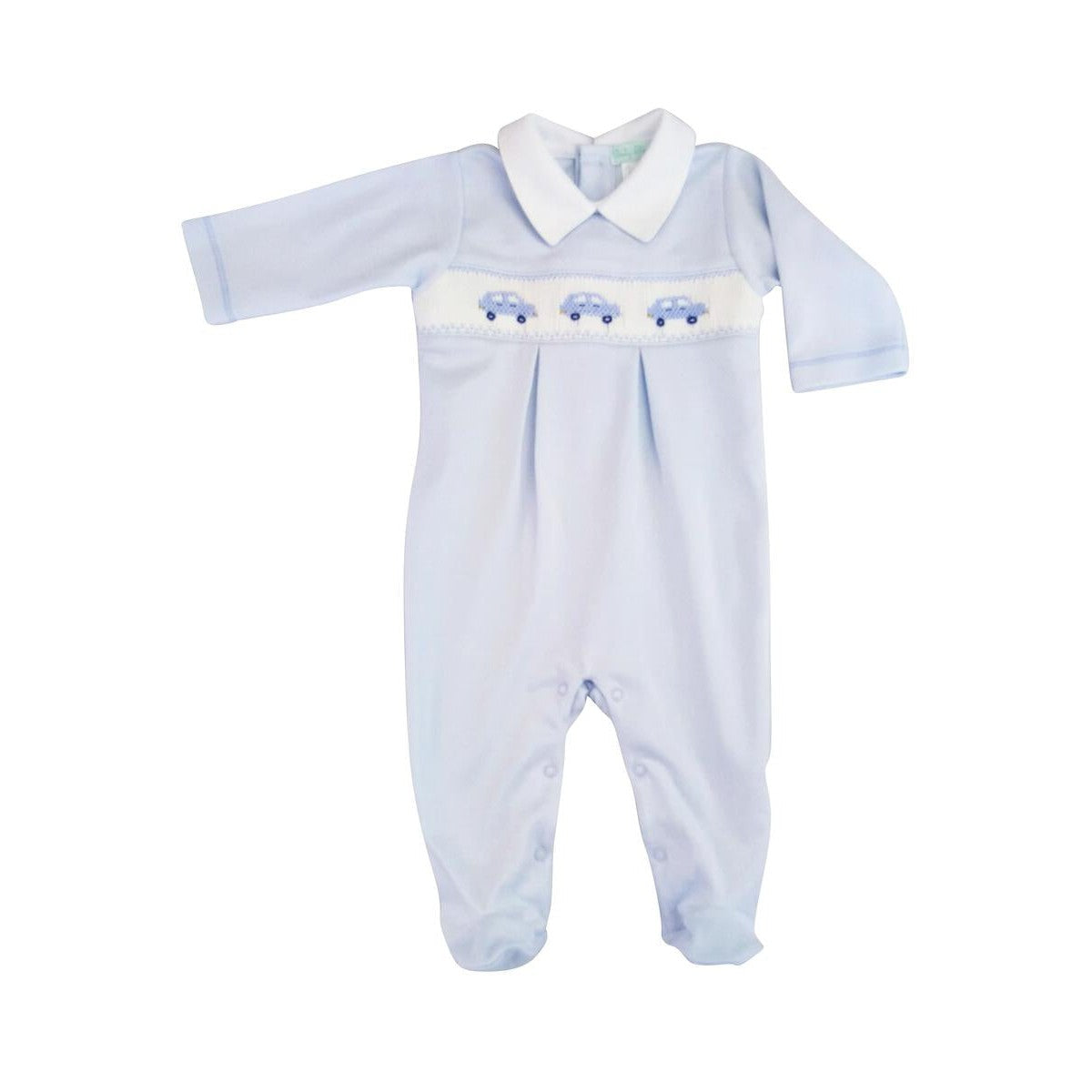 Baby Threads Blue Cars Footie-BABY THREADS-Little Giant Kidz