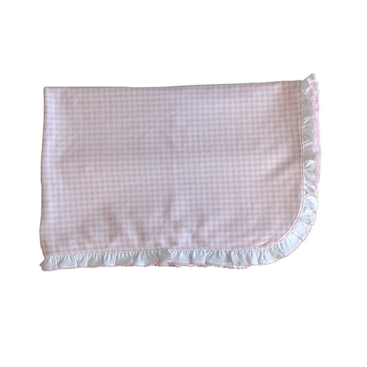 Baby Threads Pink Checks Pima Cotton Baby Girl Blanket-BABY THREADS-Little Giant Kidz