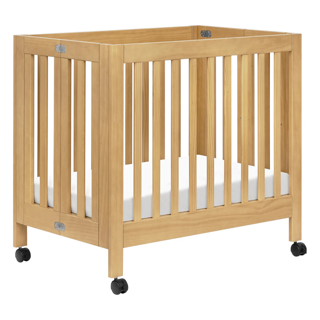 Babyletto Origami Mini Crib - Honey-BABYLETTO-Little Giant Kidz