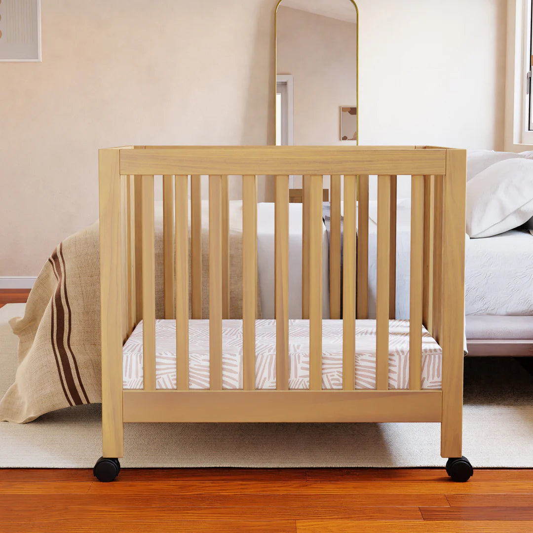 Babyletto Origami Mini Crib - Honey-BABYLETTO-Little Giant Kidz