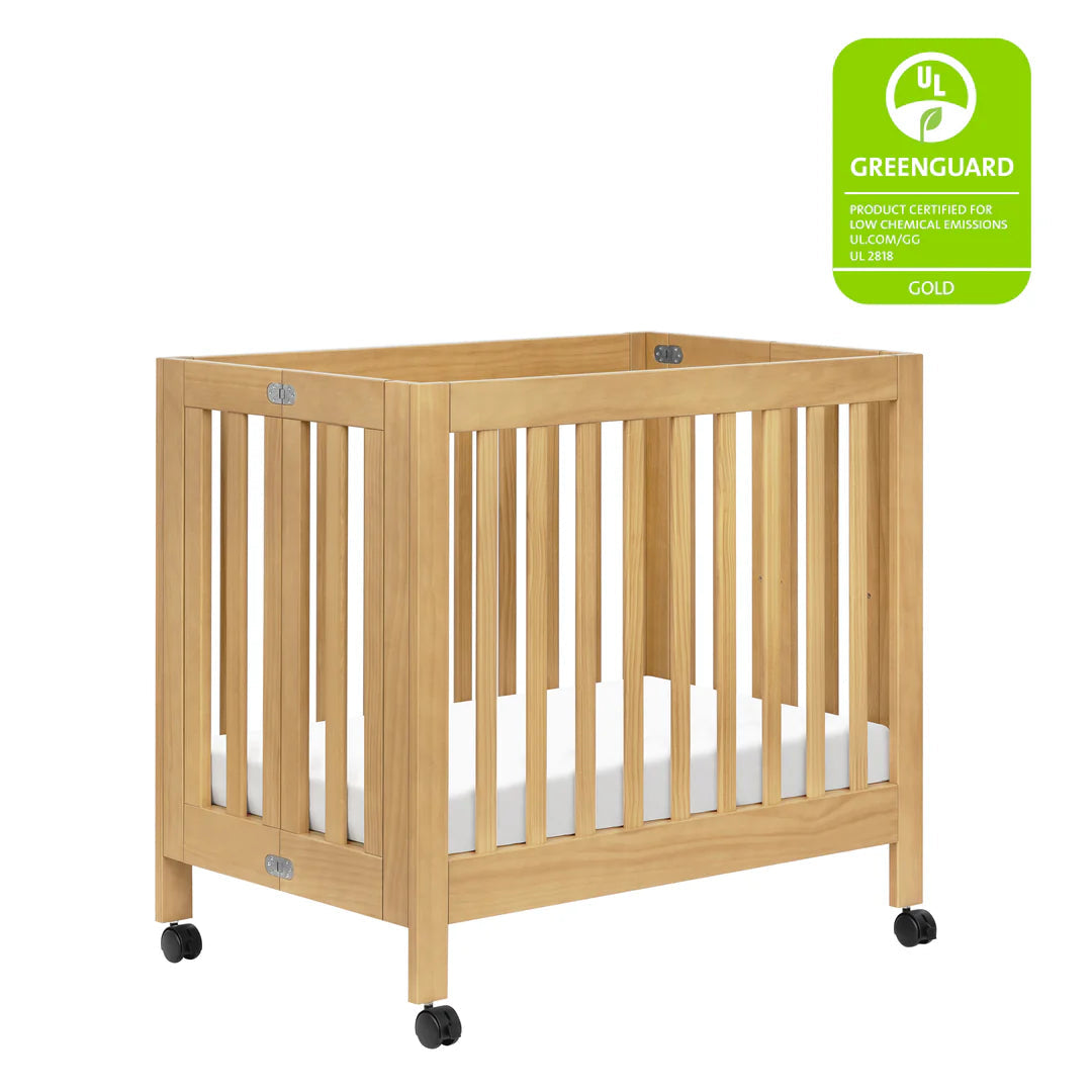 Babyletto Origami Mini Crib - Honey-BABYLETTO-Little Giant Kidz