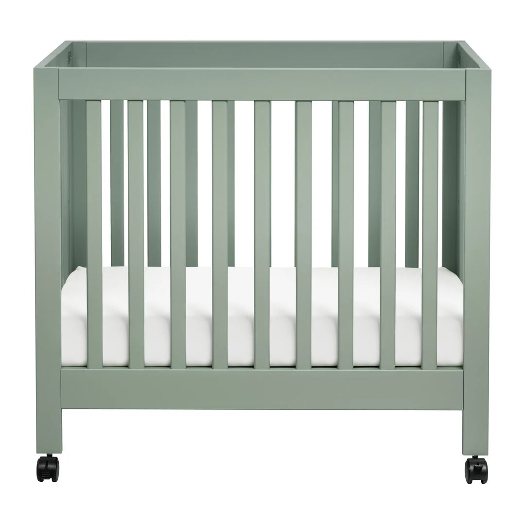 Babyletto Origami Mini Crib - Light Sage-BABYLETTO-Little Giant Kidz