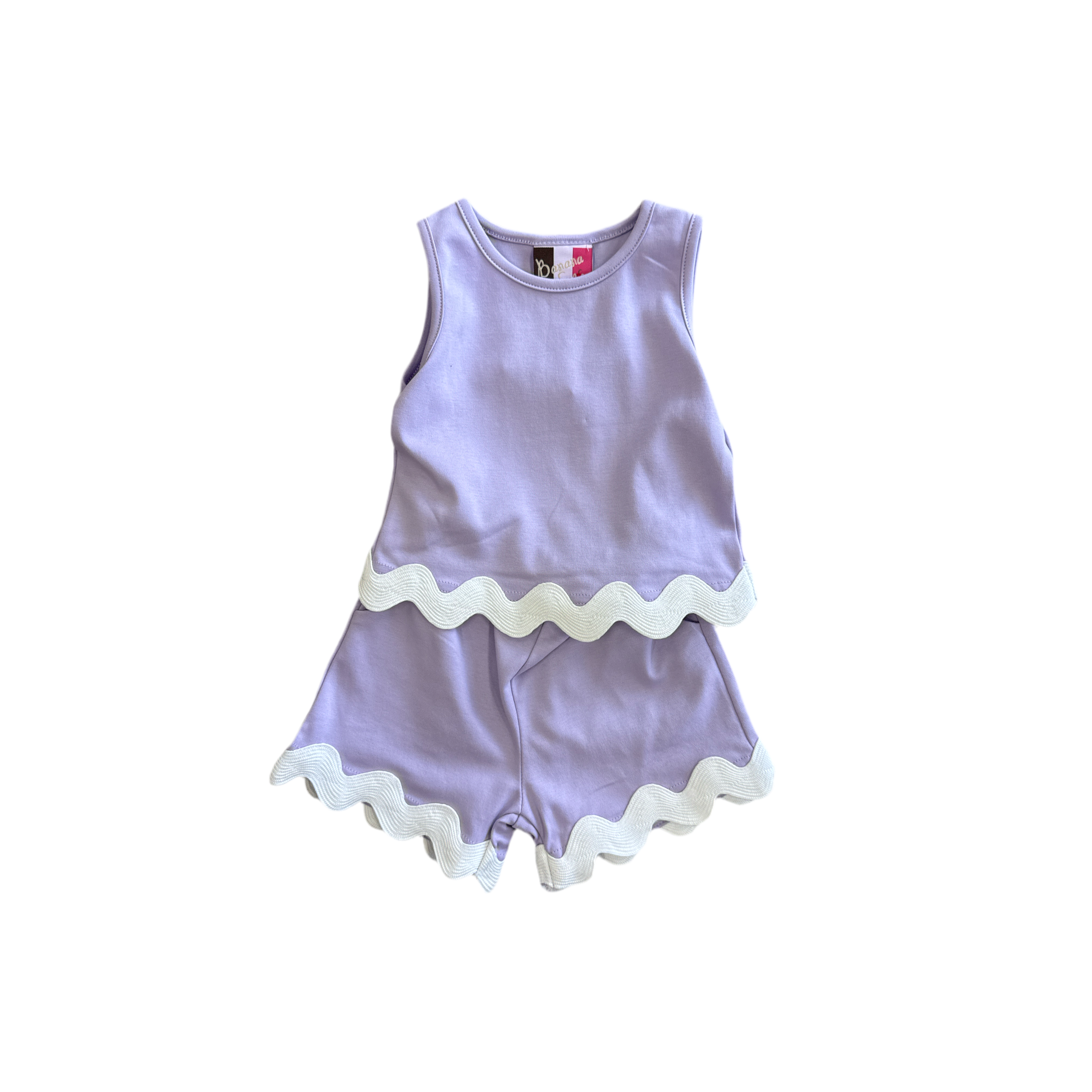 Banana Split Abigail Short Set- Lavender-BANANA SPLIT-Little Giant Kidz