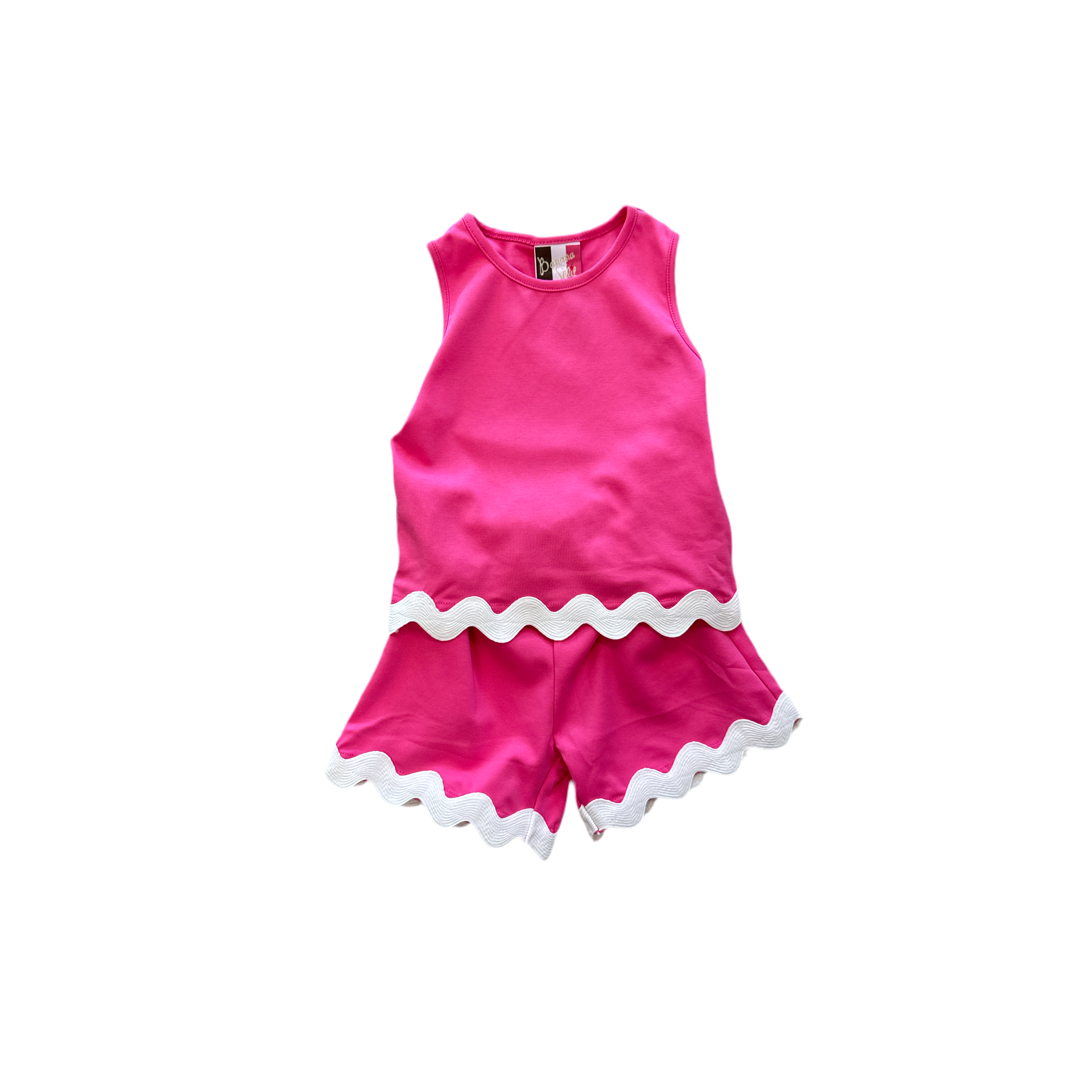 Banana Split Abigail Short Set- Pink-BANANA SPLIT-Little Giant Kidz