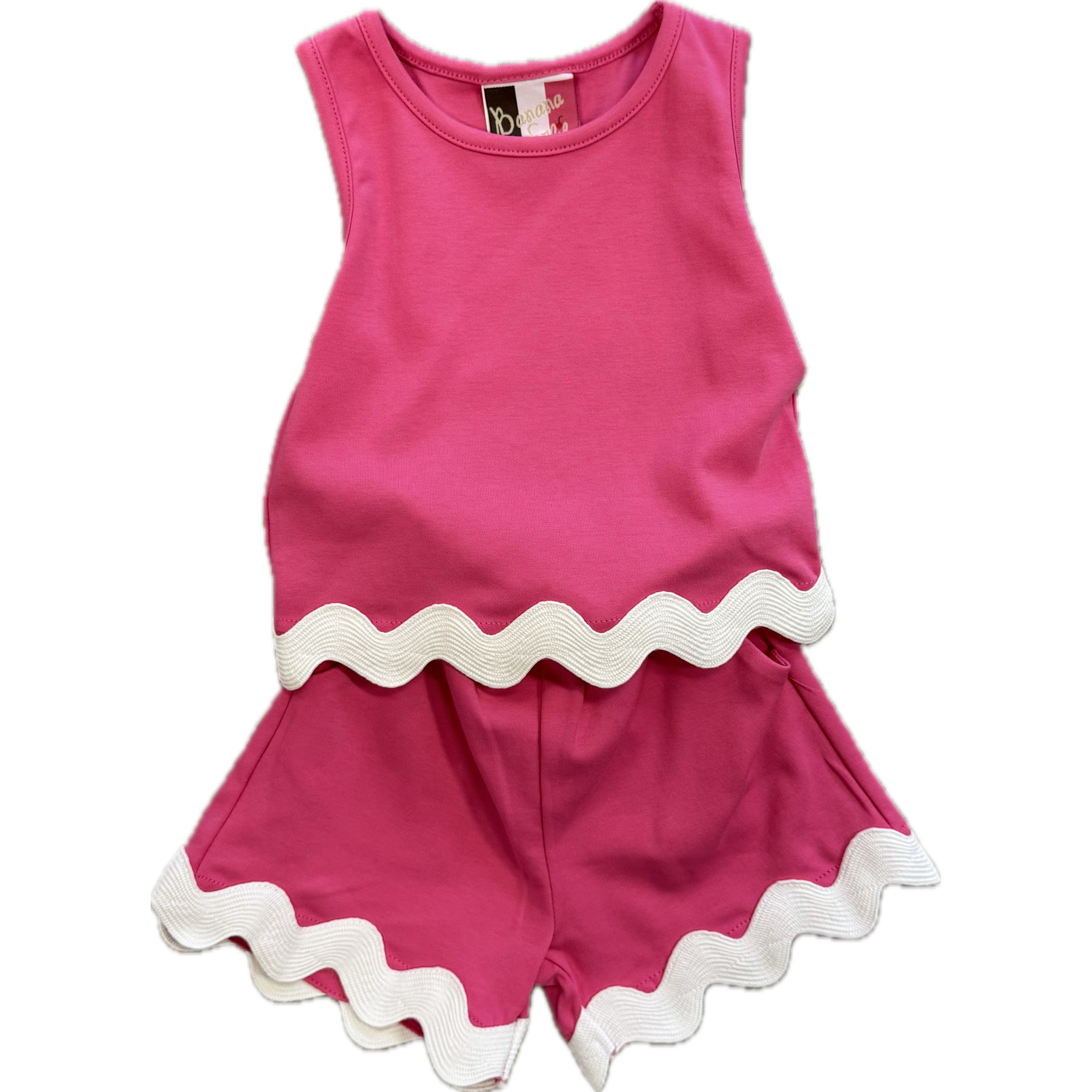 Banana Split Abigail Short Set- Pink-BANANA SPLIT-Little Giant Kidz