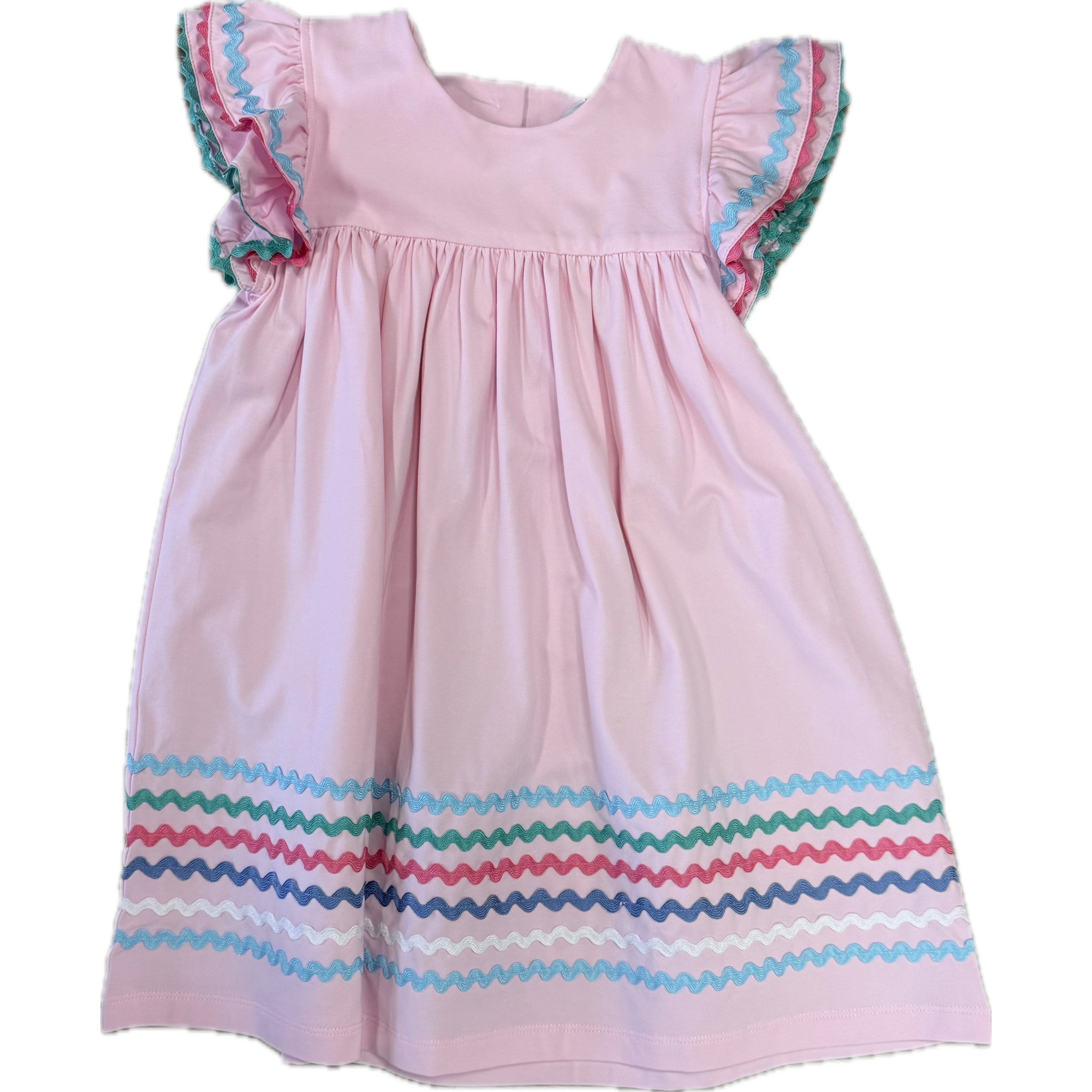 Banana Split Pink A/S Ric Rac Dress-BANANA SPLIT-Little Giant Kidz