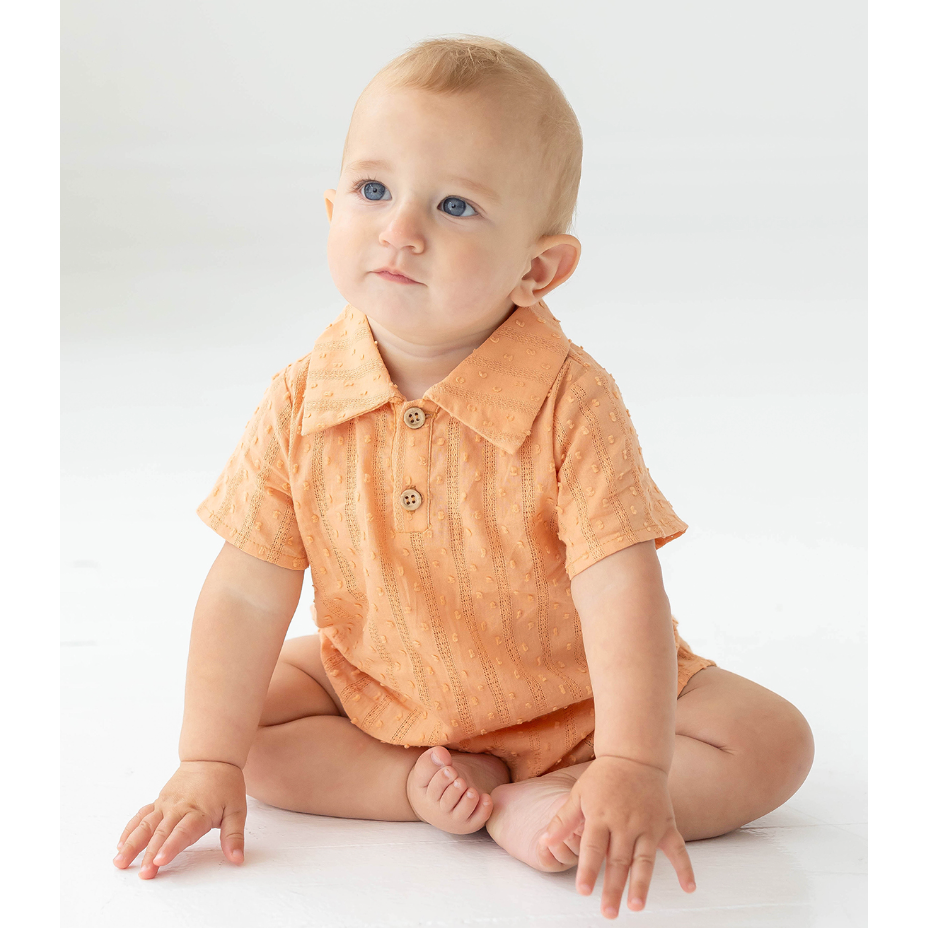 Beckett Bear Clementine Romper-MABEL+HONEY-Little Giant Kidz