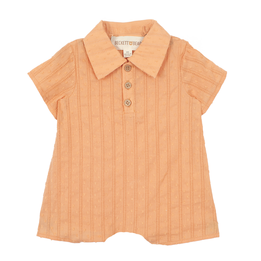 Beckett Bear Clementine Romper-MABEL+HONEY-Little Giant Kidz