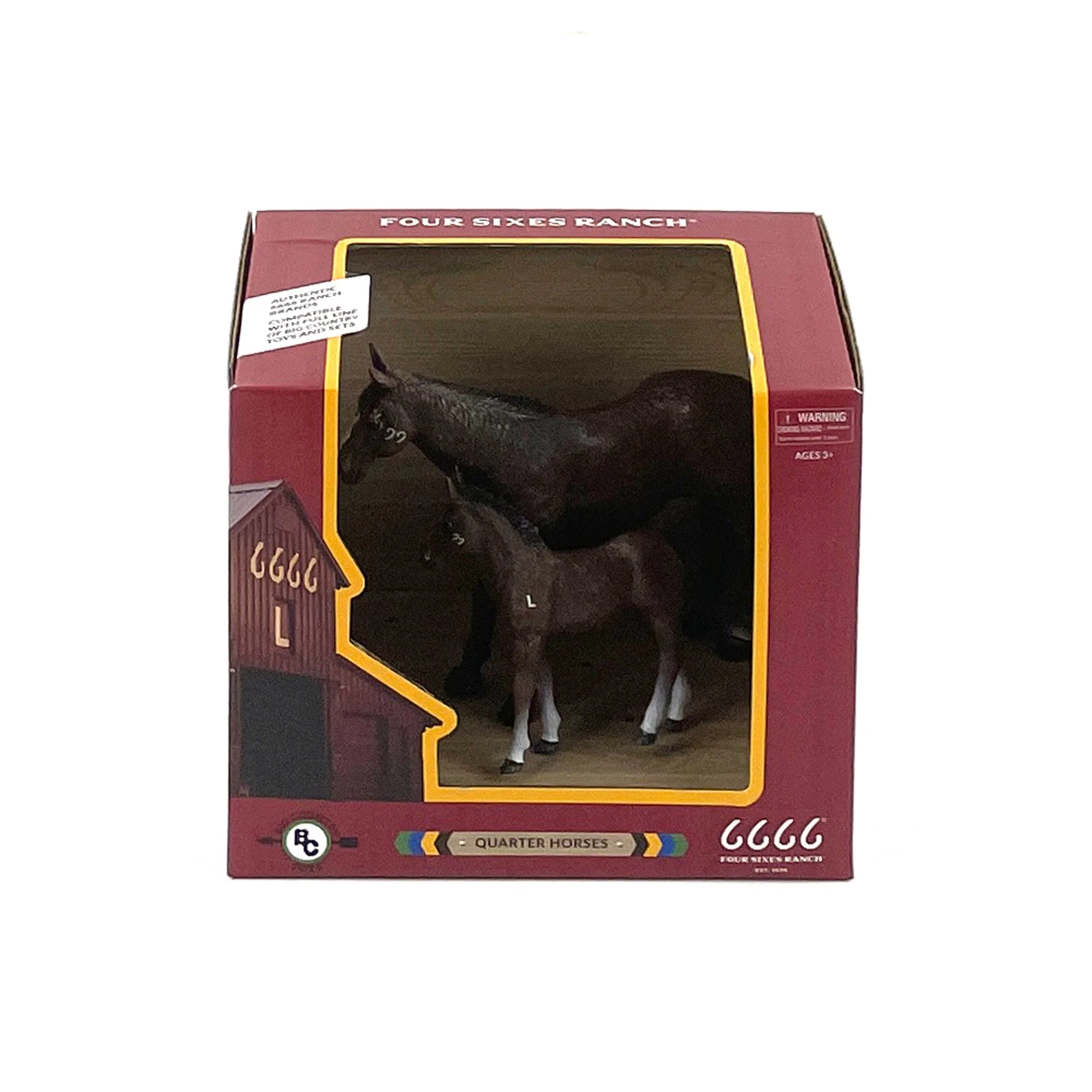 Big Country Toys 6666 Ranch Quarter Horse Mare & Colt-BIG COUNTRY TOYS-Little Giant Kidz