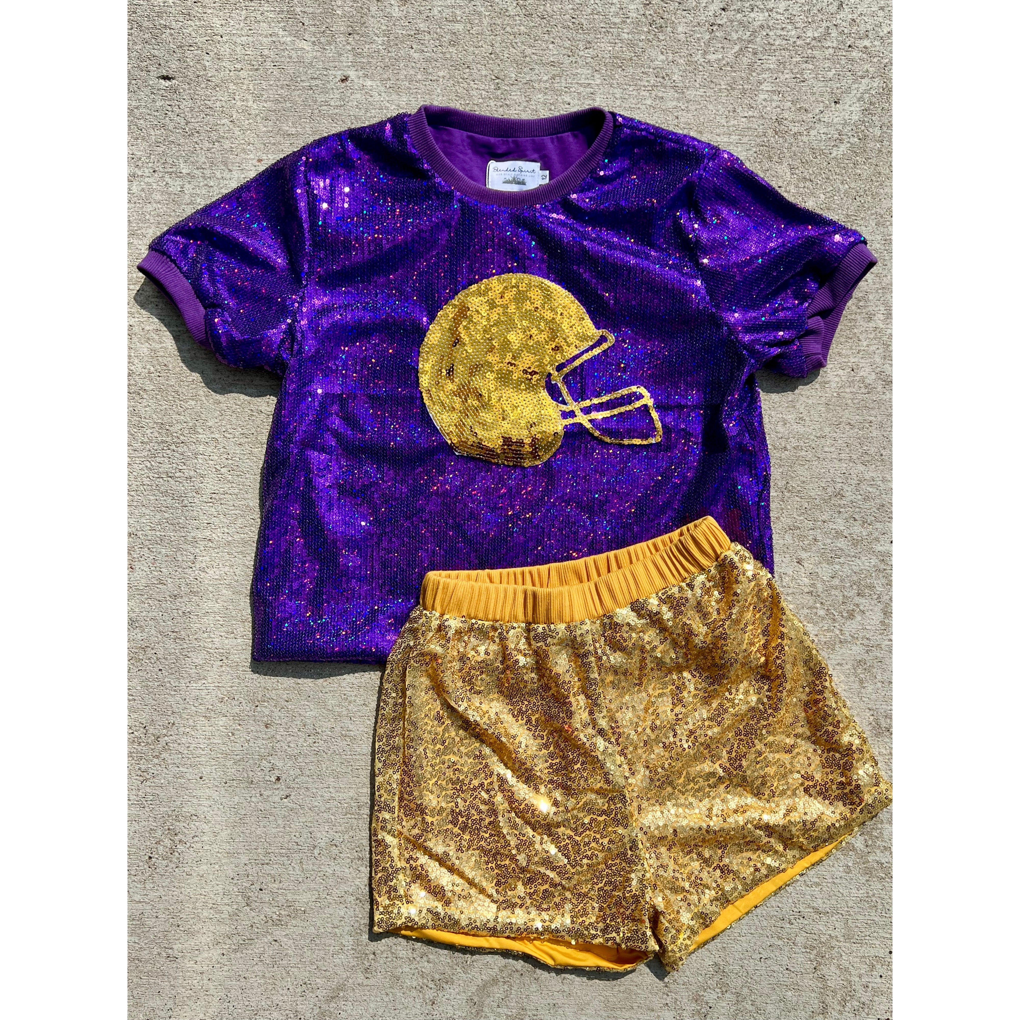 Blended Spirit Gold Sequins Shorts-Blended Spirit-Little Giant Kidz