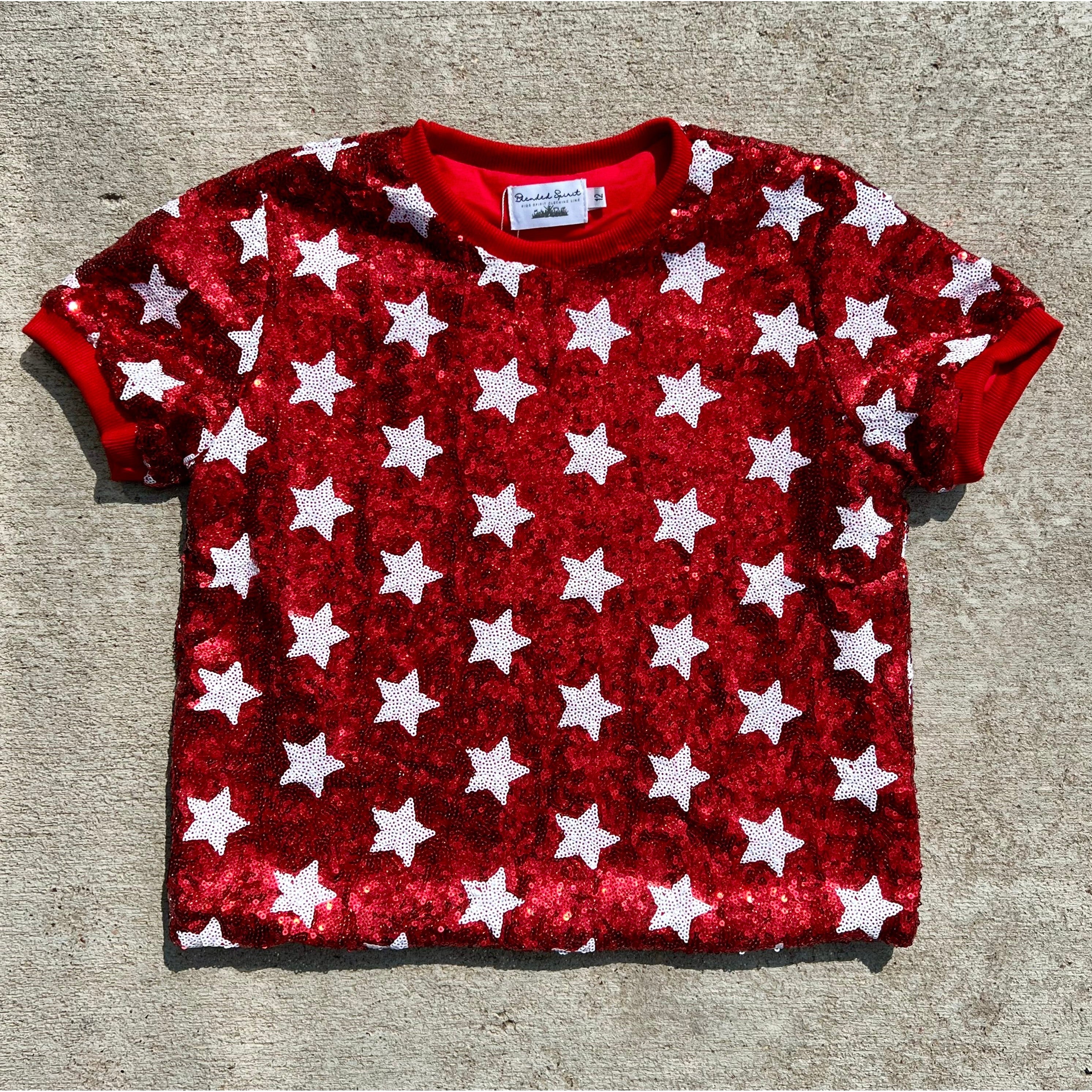 Blended Spirit Red & White Stars Top-Blended Spirit-Little Giant Kidz