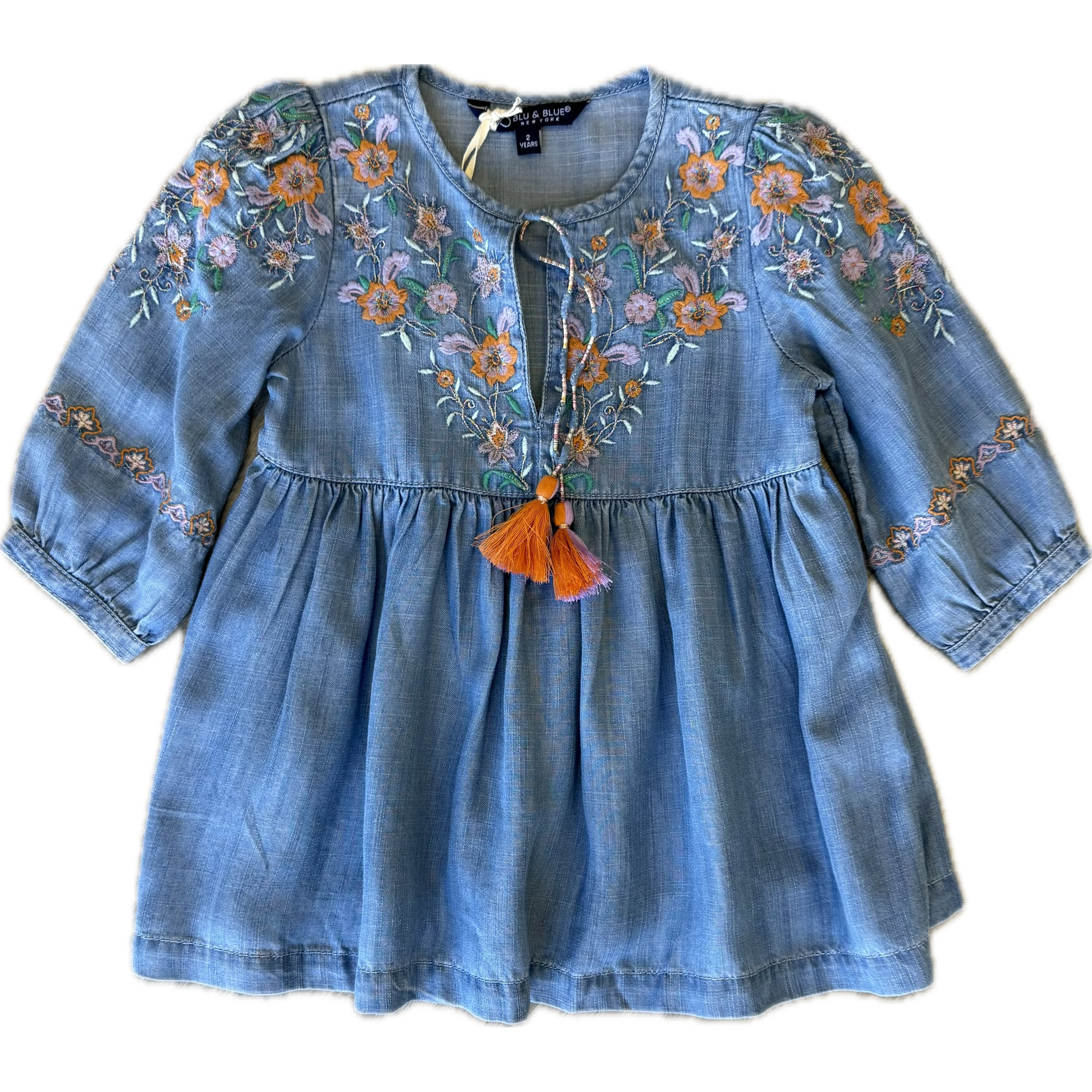 Blu & Blue New York Faye Denim Dress-BLU & BLUE-Little Giant Kidz