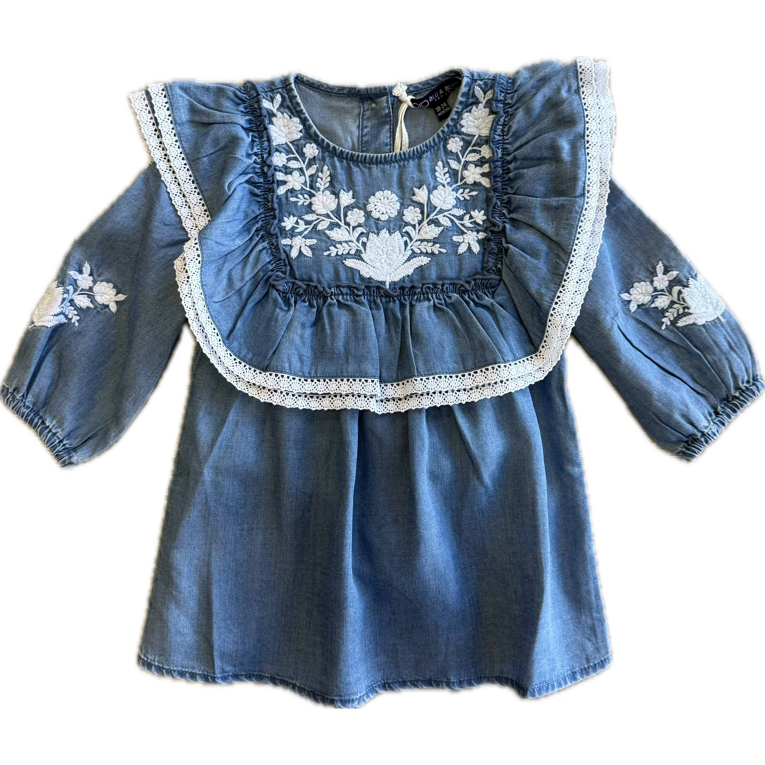 Blu & Blue Opal Denim Dress-BLU & BLUE-Little Giant Kidz