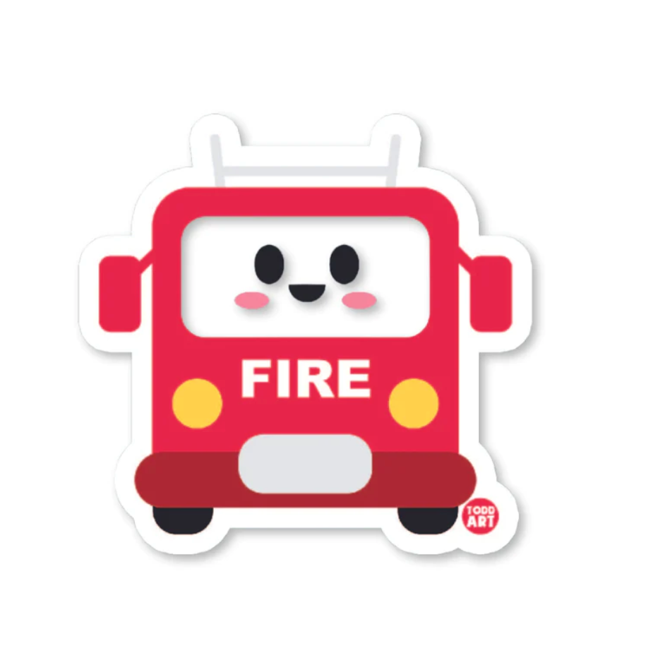 Boo-Boo Buddies Fire Truck Sticker-BOO-BOO BUDDIES-Little Giant Kidz