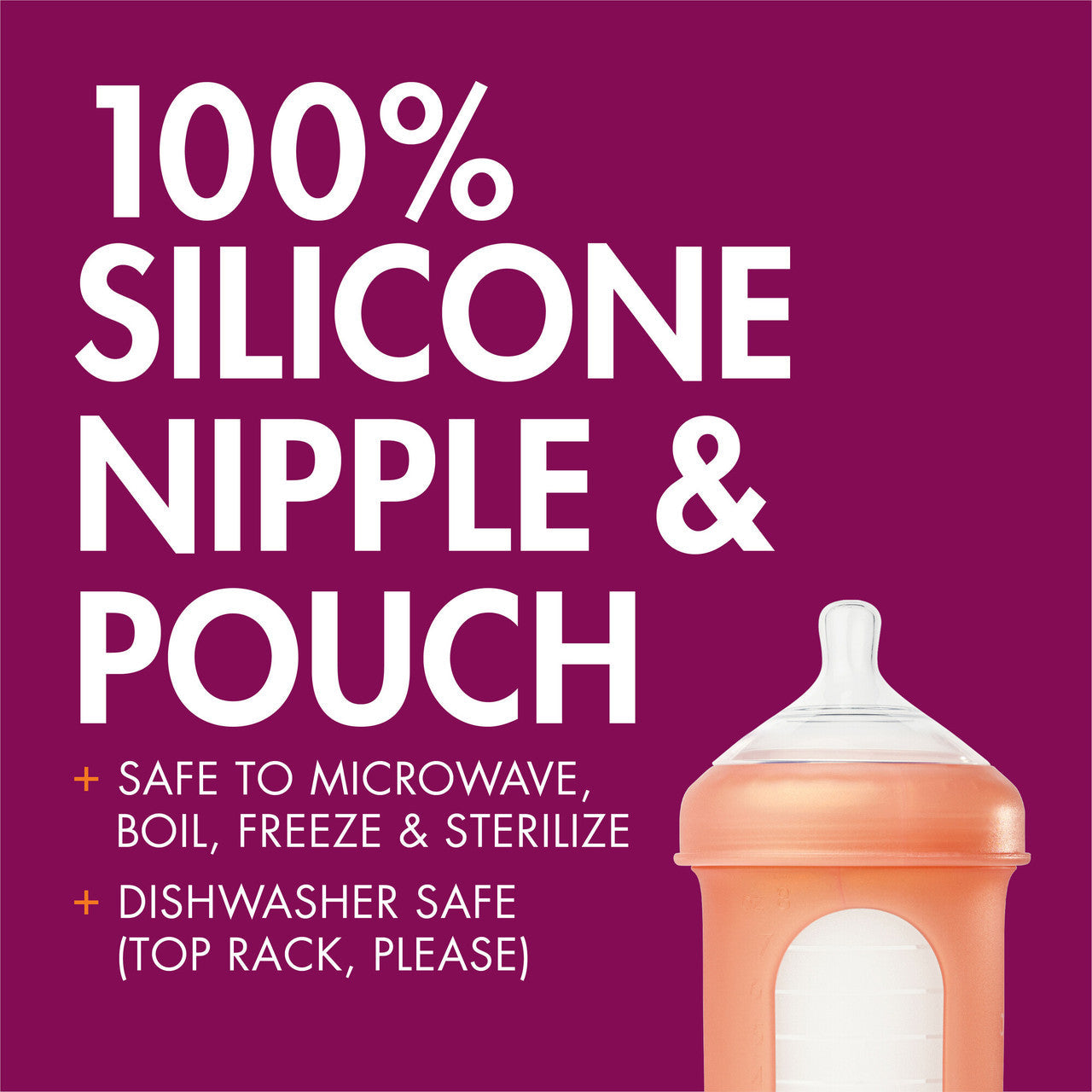 Boon NURSH Silicone Pouch Bottle 8oz (3-Pack) - Metallic-BOON-Little Giant Kidz