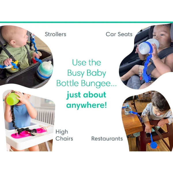 Busy Baby Bottle Bungee & Tether - Spearmint-BUSY BABY-Little Giant Kidz