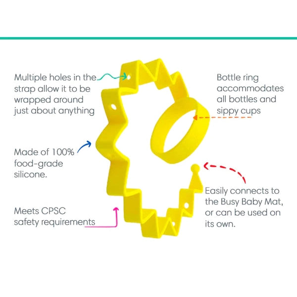 Busy Baby Bottle Bungee & Tether - Spearmint-BUSY BABY-Little Giant Kidz