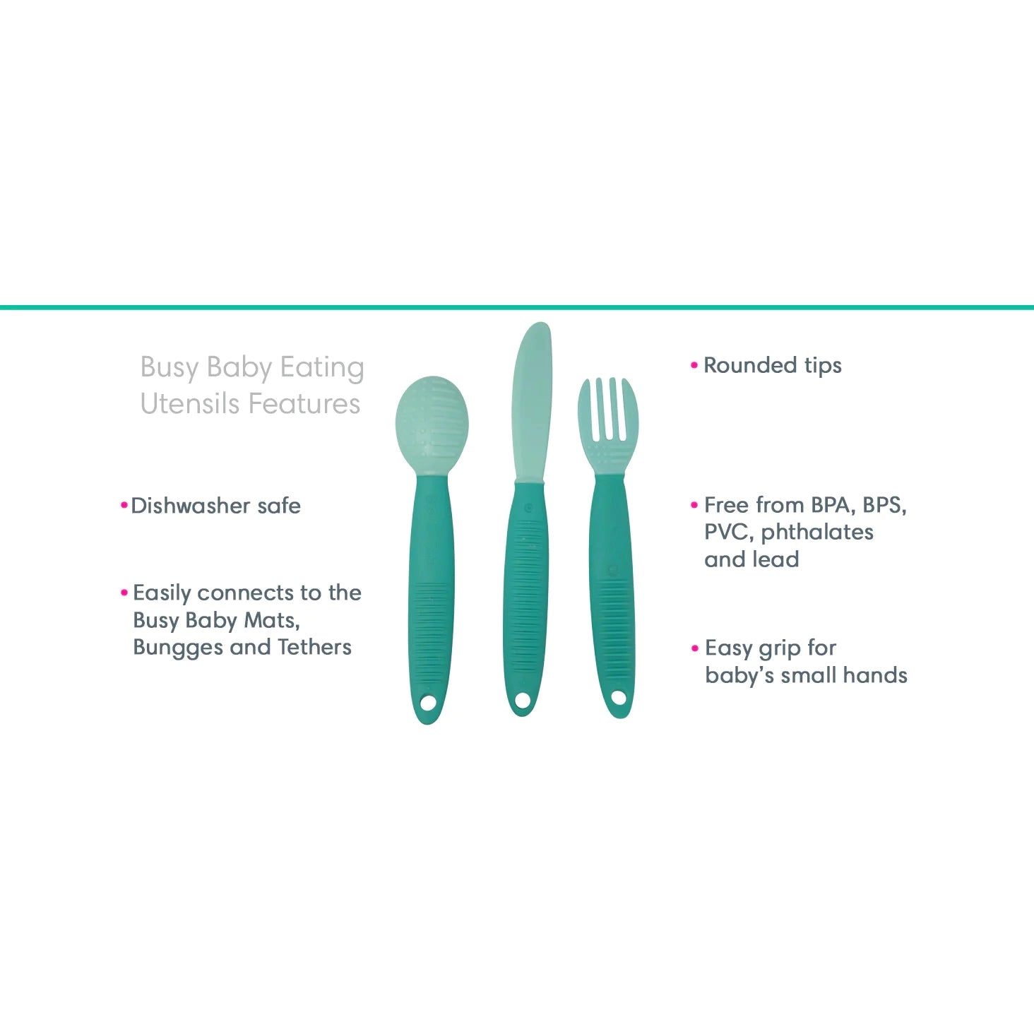 Busy Baby Teether & Training Spoon - Spearmint