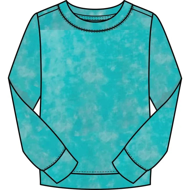 CR Kids Cloud Wash Long Sleeve Pop Over Terry Sweatshirt - Turquoise-CR KIDS-Little Giant Kidz