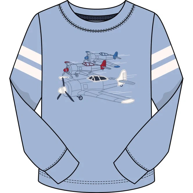 CR Sports Light Blue Air Show Long Sleeve Top-CR SPORTS-Little Giant Kidz