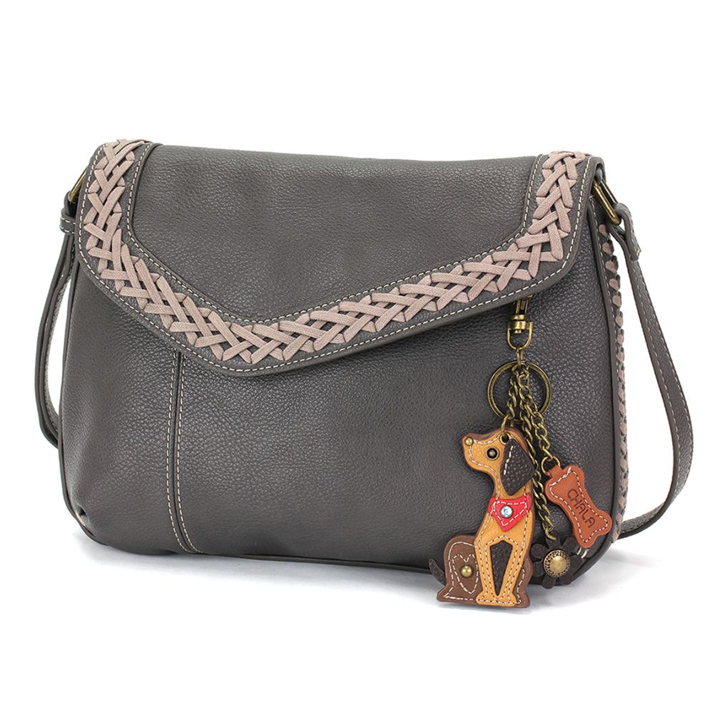 Chala Braided Boho Crossbody - Mini Keychain Dog (Ink)-Chala Group-Little Giant Kidz