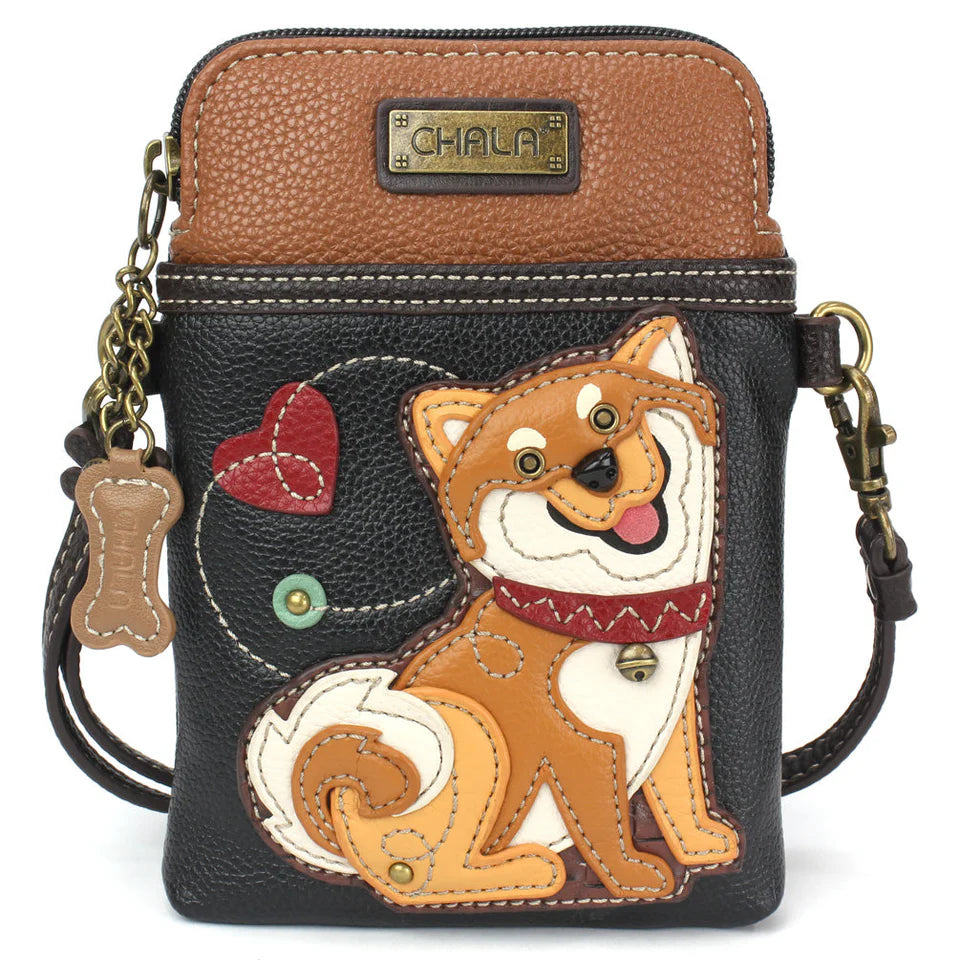 Chala Cellphone Xbody - Shiba Inu (Black)-Chala Group-Little Giant Kidz