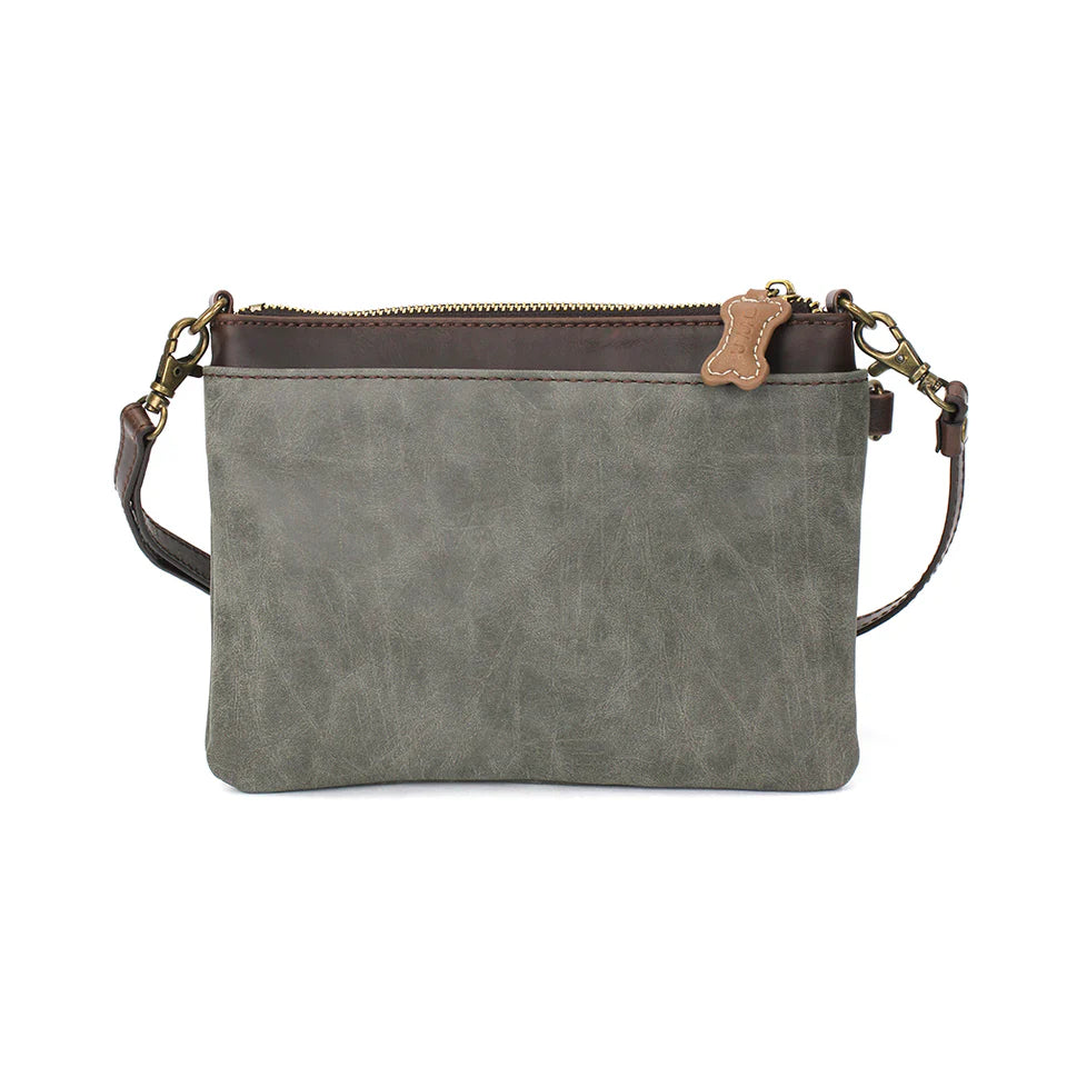 Chala Mini Crossbody - Teal Paw Print (Gray)-Chala Group-Little Giant Kidz