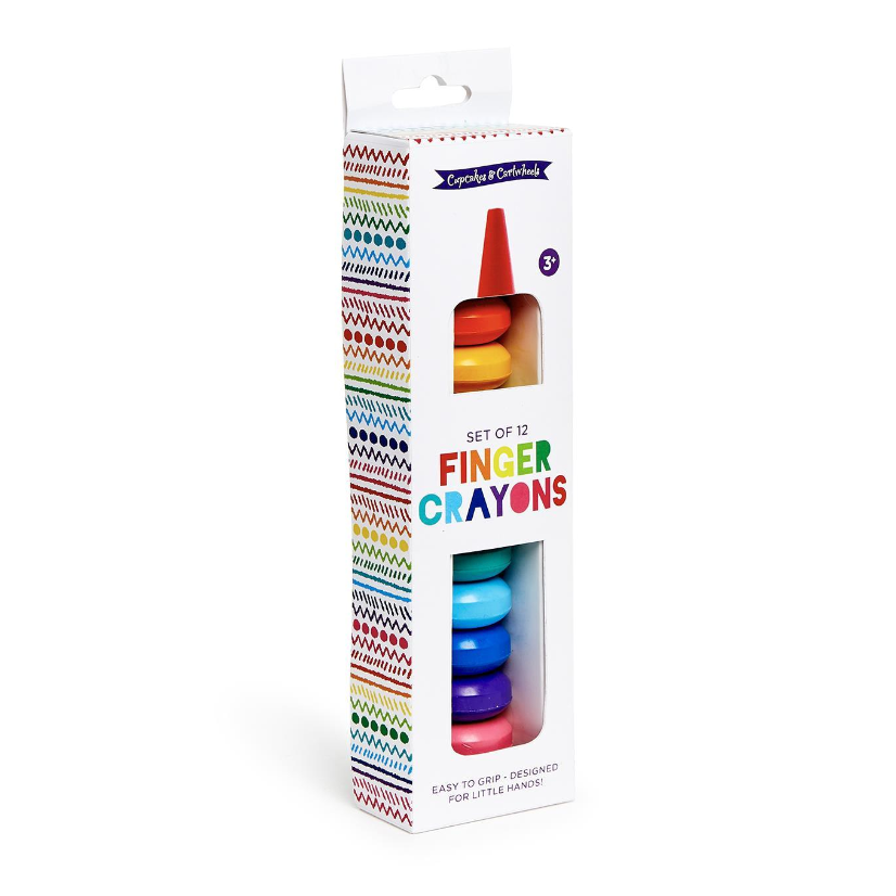 Cupcake & Cartwheels Rainbow Stack Finger Crayon Set-CUPCAKES & CARTWHEELS-Little Giant Kidz