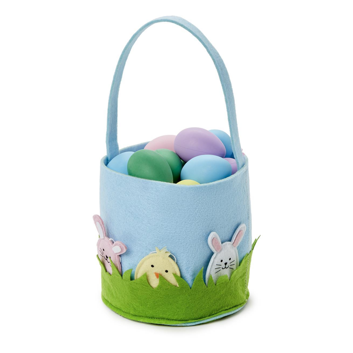 Cupcakes & Cartwheels Egg Hunt Hand-Crafted Felt Easter Basket with 3 Peaking Egg Ornaments-CUPCAKES & CARTWHEELS-Little Giant Kidz