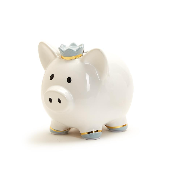 Cupcakes & Cartwheels Piggy Bank with Crown-CUPCAKES & CARTWHEELS-Little Giant Kidz